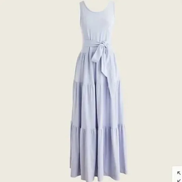 j crew tiered jersey dress Broken-in Jersey Tiered Maxi Dress For Women